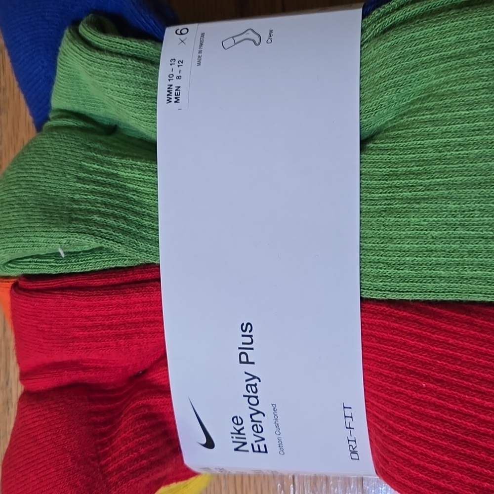 Nike Mens Everyday Performance Training PLUS Crew Socks 6 Pairs DRI-FIT - Picture 3 of 7